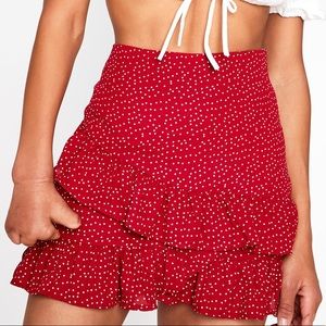 Red and white star skirt